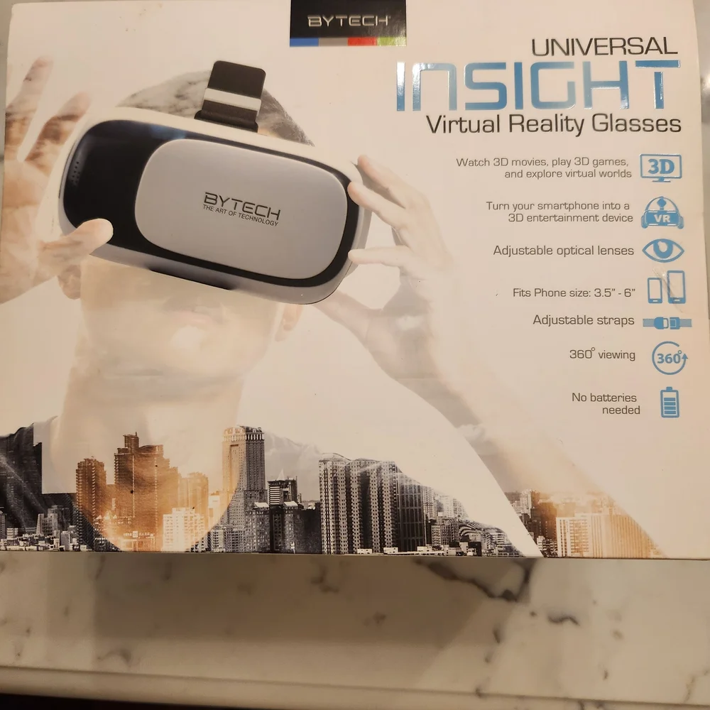 Bytech Virtual Reality Headset - Black and White